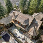 An aerial view of 130 Cabot St., Brookline.