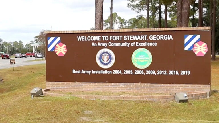 The entrance to Fort Stewart in Georgia.