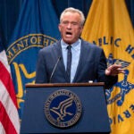 FILE - Health and Human Services Secretary Robert F. Kennedy Jr. speaks during a news conference on the Autism report by the CDC at the Hubert Humphrey Building Auditorium in Washington, April 16, 2025.